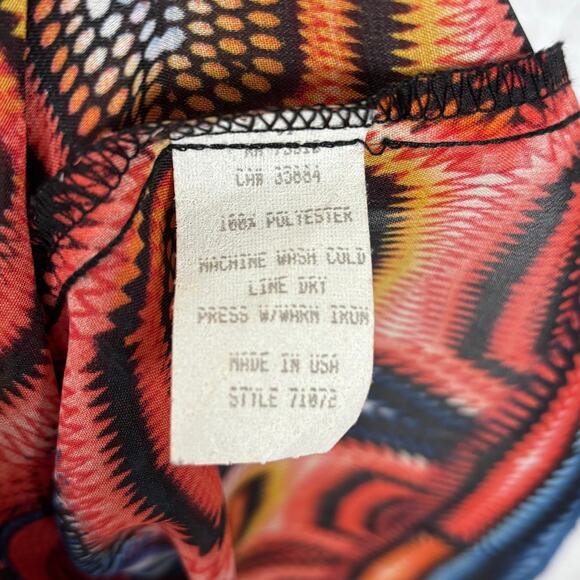 Uncle Frank Vibrant Vivid Bold Geometric Print Tie Waist Mini Dress Boho Small - Picture 5 of 5